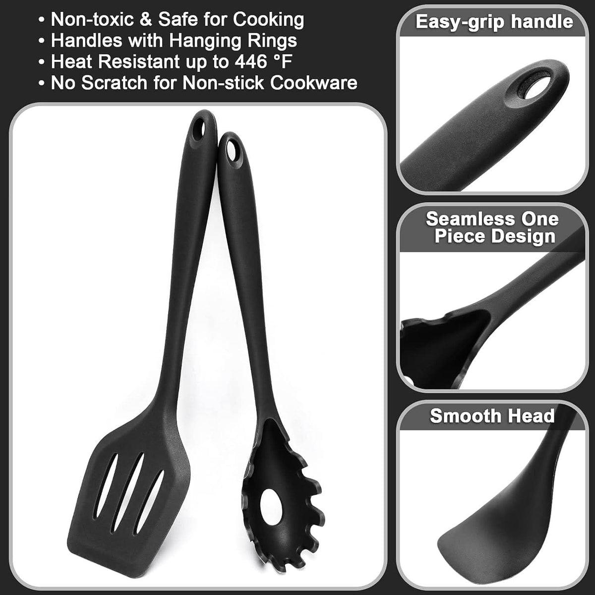 CulinaForge – 15-Piece Heat-Resistant Silicone Kitchen Utensil Set